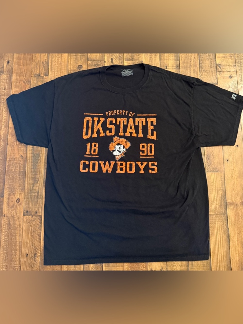 Russell Athletic Black Printed Property of Oklahoma State Cowboys 1890 Tee